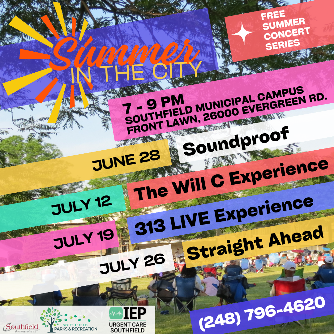 Southfield Parks & Recreation to host Summer in the City concert series